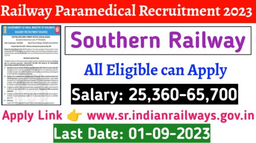RRB Paramedical Recruitment 2023