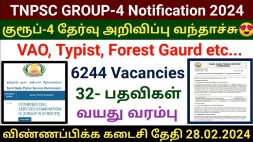 TNPSC Group 4 Recruitment 2024