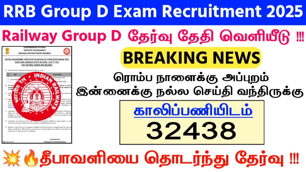 RRB Group D Exam Date 2025